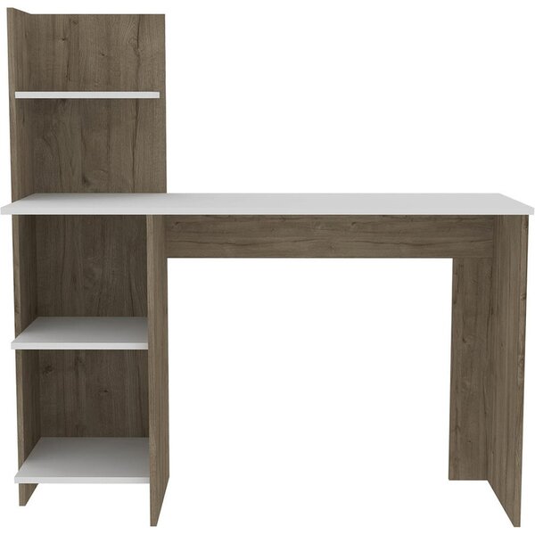 Polcos íróasztal 120x73,5x150cm barna FUR1240-1