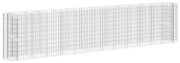 Horganyzott vas gabion magaságyás 470x50x100 cm