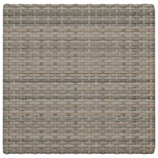 VidaXL szürke összecsukható polyrattan bisztróasztal 55 x 54 x 71 cm