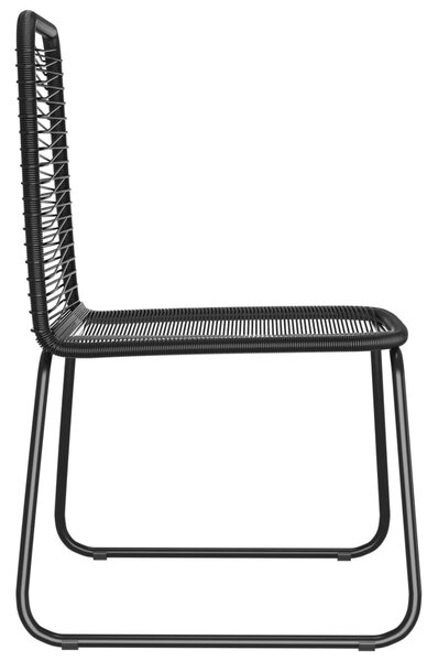 VidaXL 6 db fekete polyrattan kültéri szék