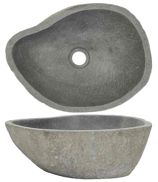 Ovális folyami kő mosdókagyló (37-46) x (29-36) cm