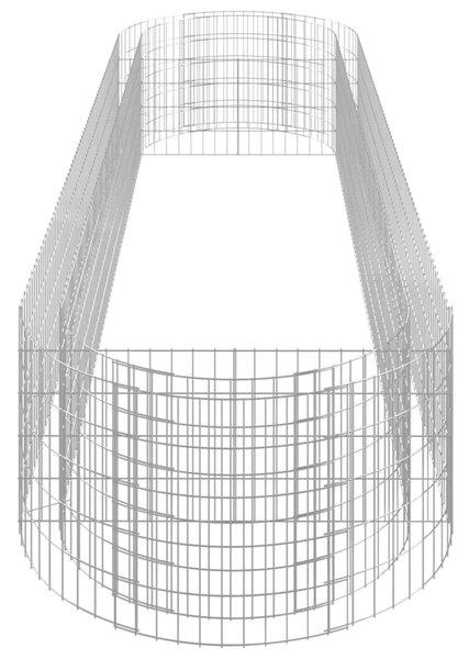 Horganyzott vas gabion magaságyás 400x100x50 cm
