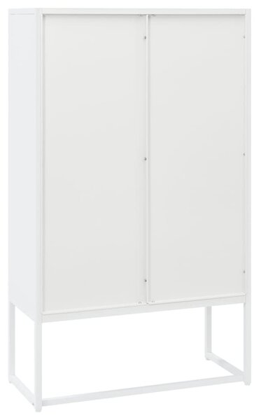 Fehér acél magasszekrény 80 x 35 x 135 cm