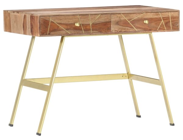 Fiókos tömör akácfából íróasztal 100 x 55 x 75 cm