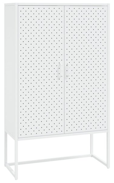 Fehér acél magasszekrény 80 x 35 x 135 cm