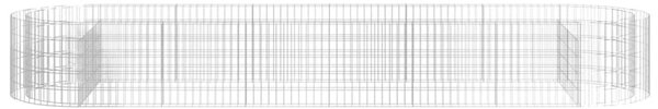 Horganyzott vas gabion magaságyás 400x100x50 cm