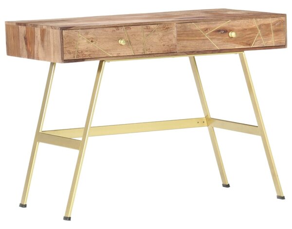 Fiókos tömör akácfából íróasztal 100 x 55 x 75 cm