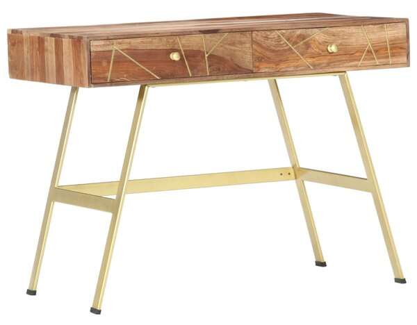 Fiókos tömör akácfából íróasztal 100 x 55 x 75 cm