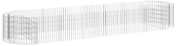 Horganyzott vas gabion magaságyás 400x100x50 cm