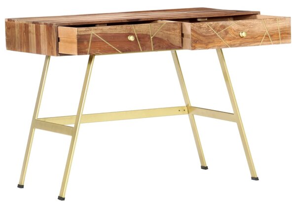 Fiókos tömör akácfából íróasztal 100 x 55 x 75 cm