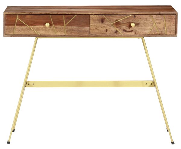 Fiókos tömör akácfából íróasztal 100 x 55 x 75 cm
