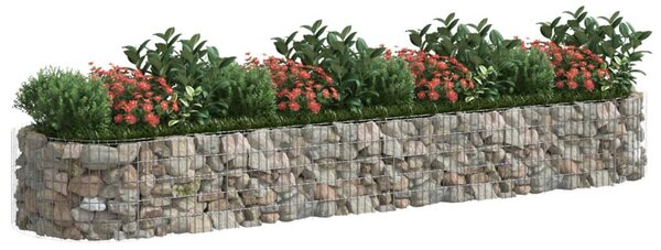 Horganyzott vas gabion magaságyás 400x100x50 cm