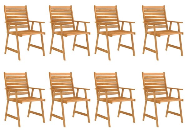 9 részes tömör akácfa kerti étkezőszett