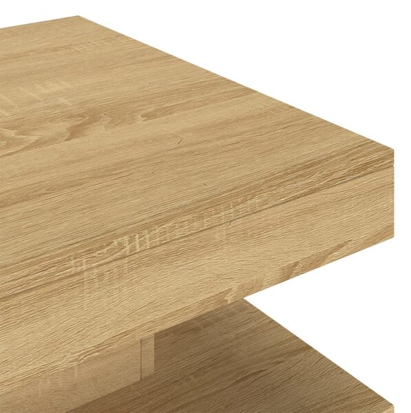 Világosbarna MDF dohányzóasztal 60 x 60 x 35 cm