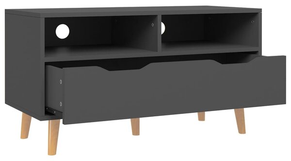 Szürke szerelt fa TV-szekrény 90 x 40 x 48,5 cm