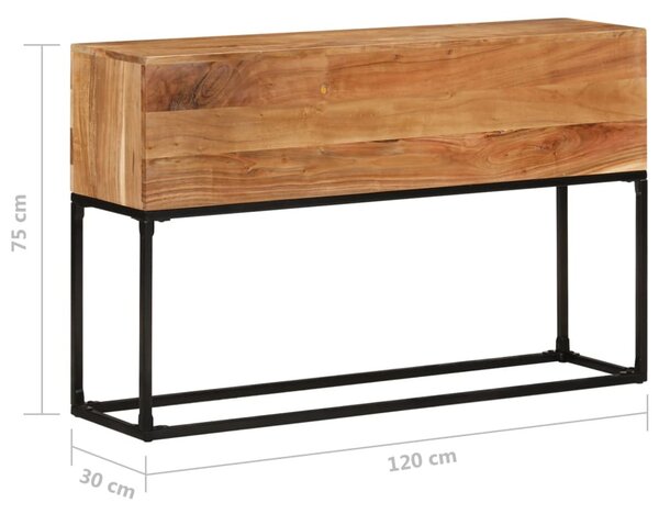 Tömör akácfa tálalóasztal 120 x 30 x 75 cm