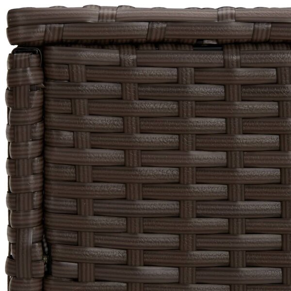 3 db barna polyrattan kisasztal