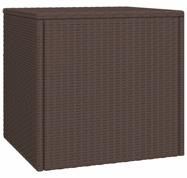 3 db barna polyrattan kisasztal