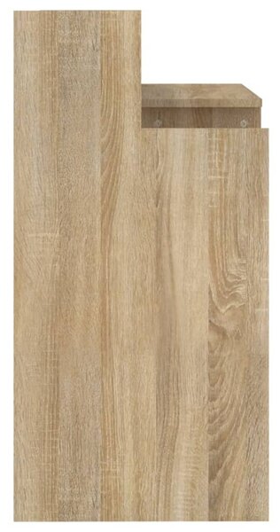 Sonoma tölgy színű szerelt fa íróasztal LED-ekkel 97x45x90 cm