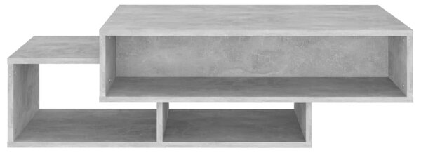 Betonszürke szerelt fa dohányzóasztal 105 x 55 x 32 cm
