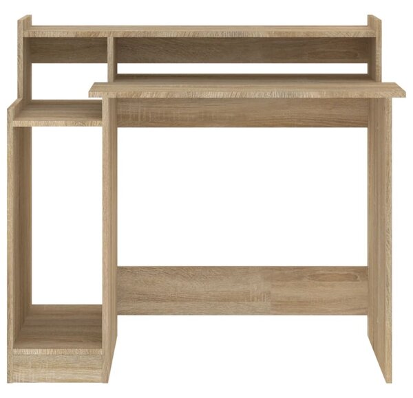 Sonoma tölgy színű szerelt fa íróasztal LED-ekkel 97x45x90 cm