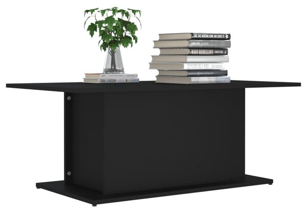 Fekete szerelt fa dohányzóasztal 102x55,5x40 cm