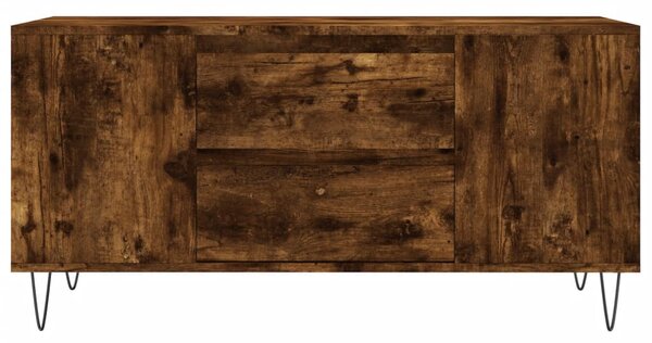 Füstös tölgy színű szerelt fa dohányzóasztal 102x44,5x50 cm
