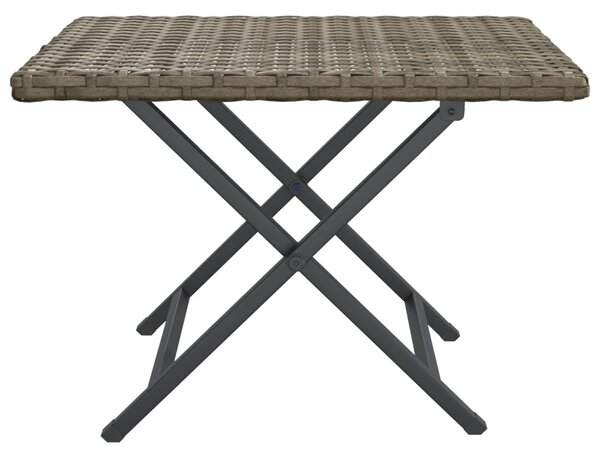 Szürke összecsukható polyrattan asztal 45x35x32 cm