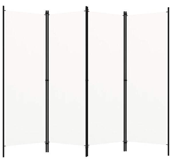 Fehér 4 paneles paraván 200 x 180 cm