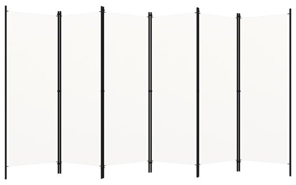 Fehér 6 paneles paraván 300 x 180 cm