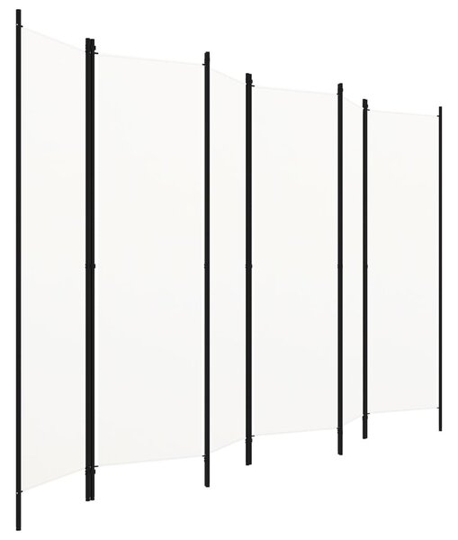Fehér 6 paneles paraván 300 x 180 cm