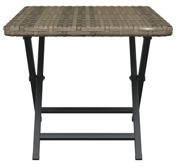Szürke összecsukható polyrattan asztal 45x35x32 cm