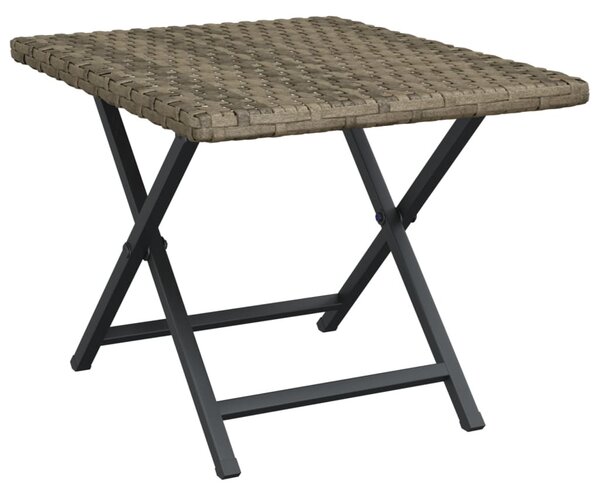 Szürke összecsukható polyrattan asztal 45x35x32 cm