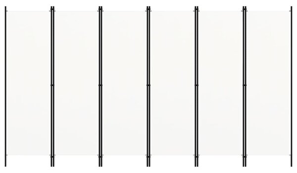 Fehér 6 paneles paraván 300 x 180 cm