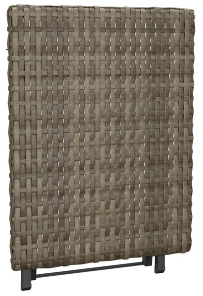 Szürke összecsukható polyrattan asztal 45x35x32 cm