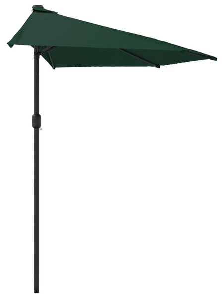 Zöld féloldalas erkély napernyő alumíniumrúddal 300 x 155 cm