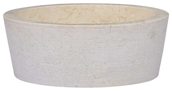 Krémszínű márvány mosdókagyló Ø40 x 15 cm