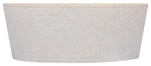 Krémszínű márvány mosdókagyló Ø40 x 15 cm