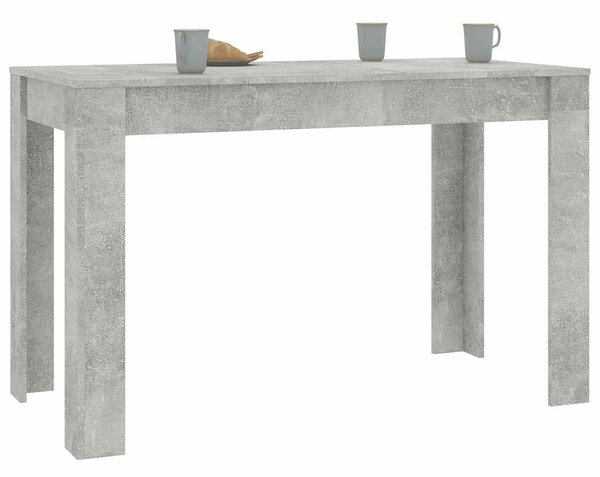 Betonszürke szerelt fa étkezőasztal 120 x 60 x 76 cm