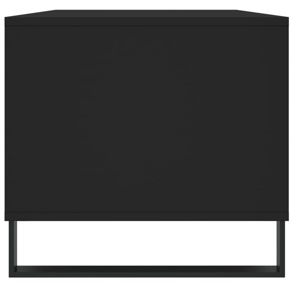 Fekete szerelt fa dohányzóasztal 90 x 49 x 45 cm