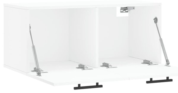 Fehér szerelt fa faliszekrény 80 x 36,5 x 35 cm