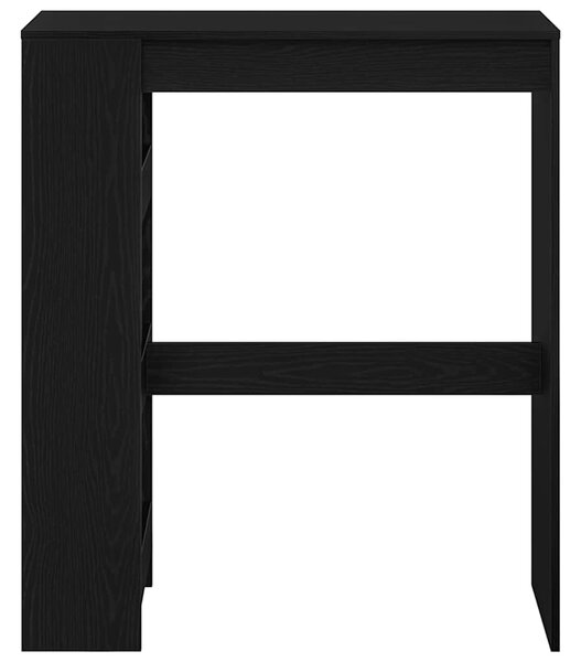 Fekete tölgyfa bárasztal állványokkal 90 x 40 x 103,5 cm