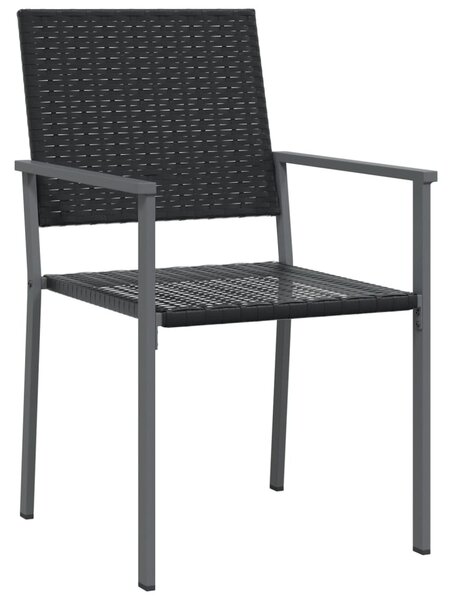 5 részes polyrattan és acél kerti étkezőgarnitúra