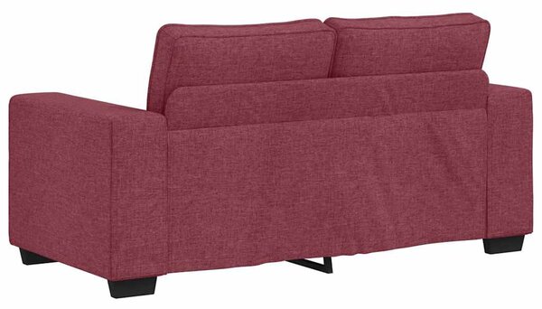 VidaXL 3 db bordó szövet kanapégarnitúra párnákkal