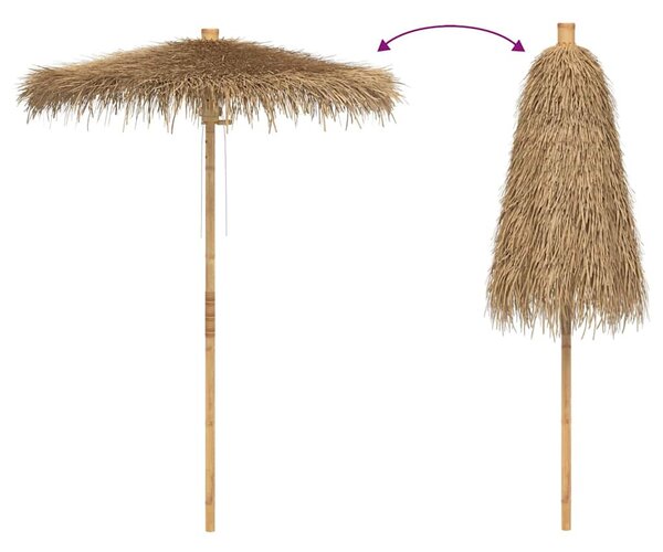 Bambusz tiki napernyő banánlevél lombkoronával 180 cm