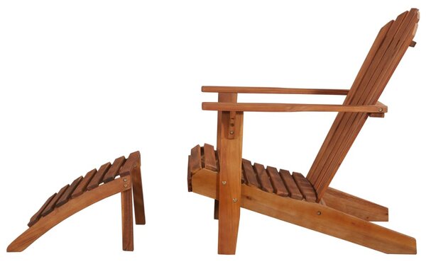 VidaXL tömör akácfa kerti Adirondack szék lábtartóval