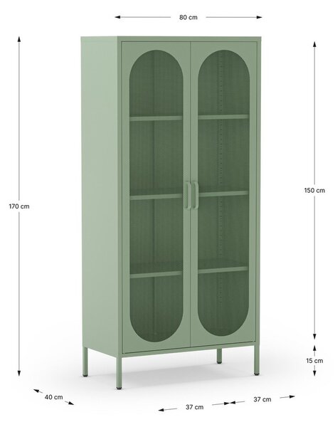 Mentazöld szekrény 80x170 cm Diora – Marckeric