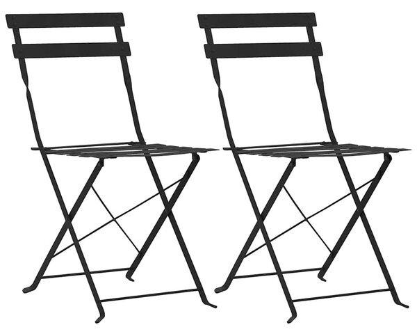 3 darabos fekete acél bisztrószett