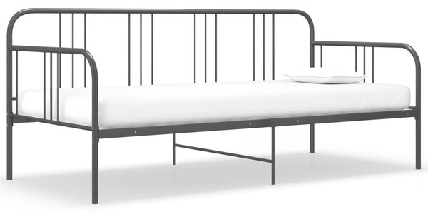 Szürke fém kanapéágy-keret 90 x 200 cm