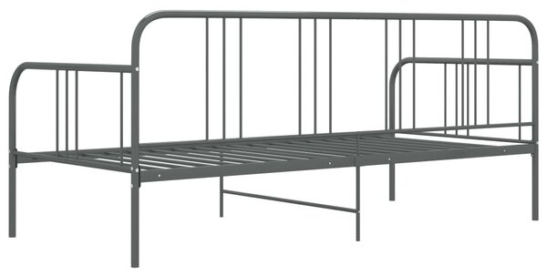 Szürke fém kanapéágy-keret 90 x 200 cm